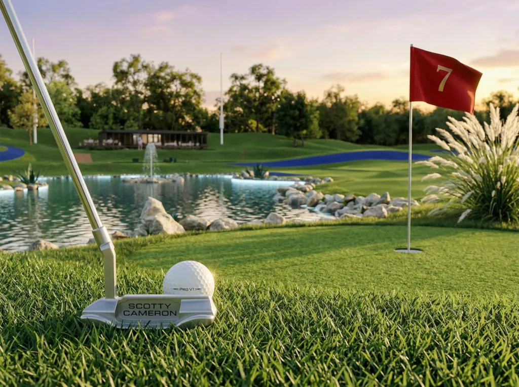 parcours golf haut de gamme paysagisme realiste 4k