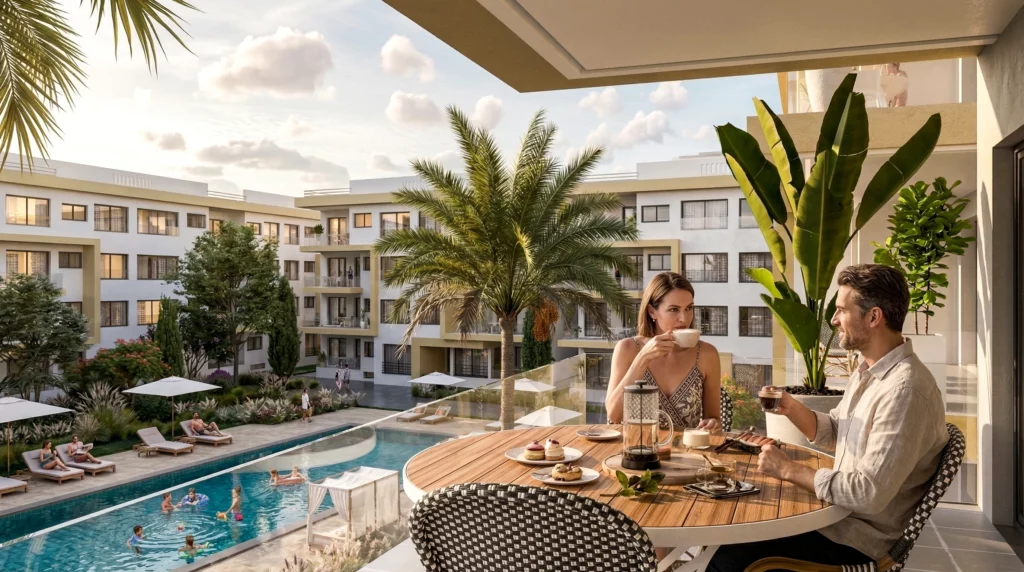 résidence de lux lifestyle visualisation 3d Mohammedia piscine